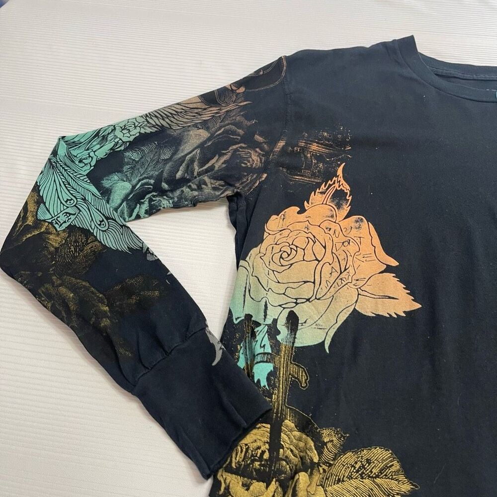 NWT True Love False Idols Black Long Sleeve Shirt Size Large New - Picture 4 of 13